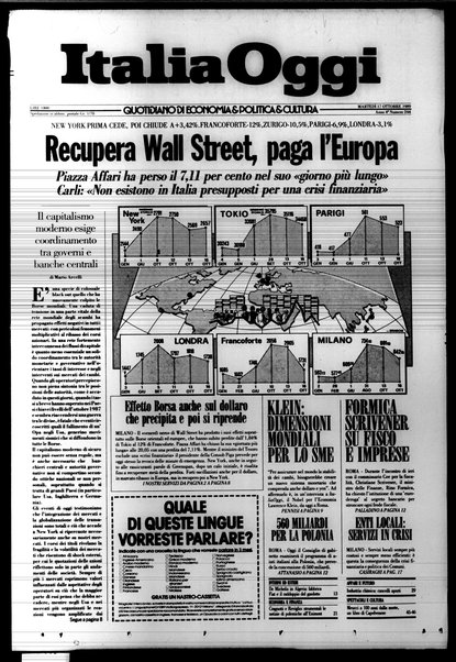 Italia oggi : quotidiano di economia finanza e politica